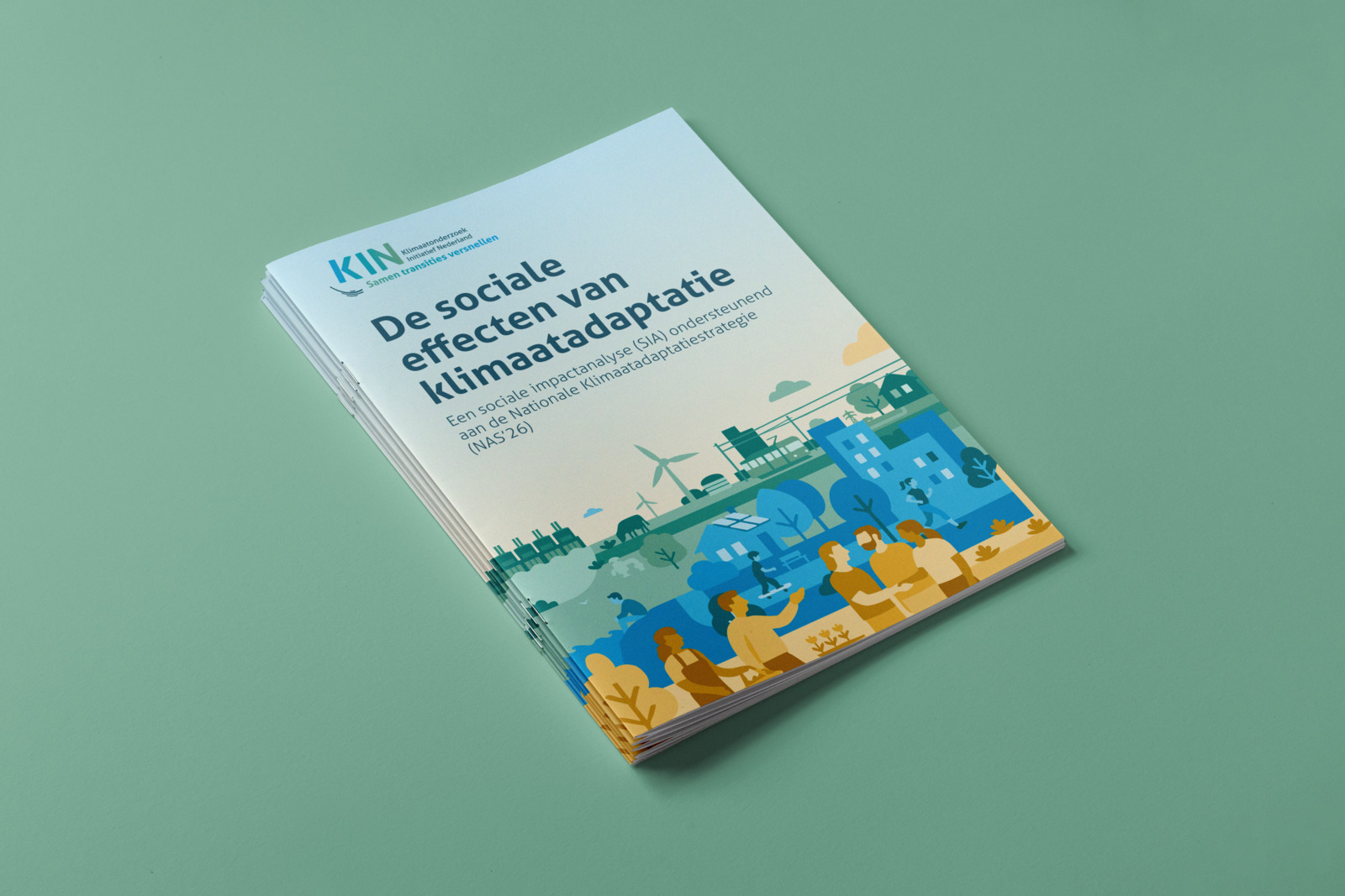 Cover of the KIN report on the social effects of climate adaptation