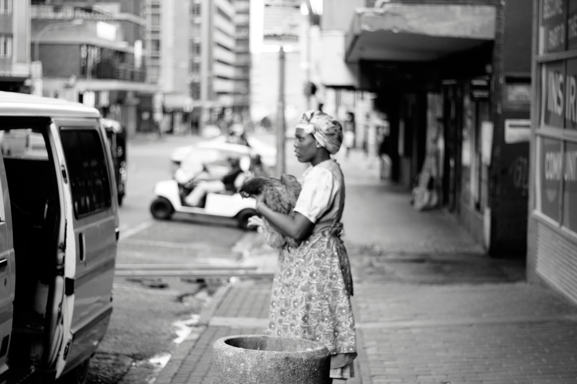A street scene in sub-Saharan Africa