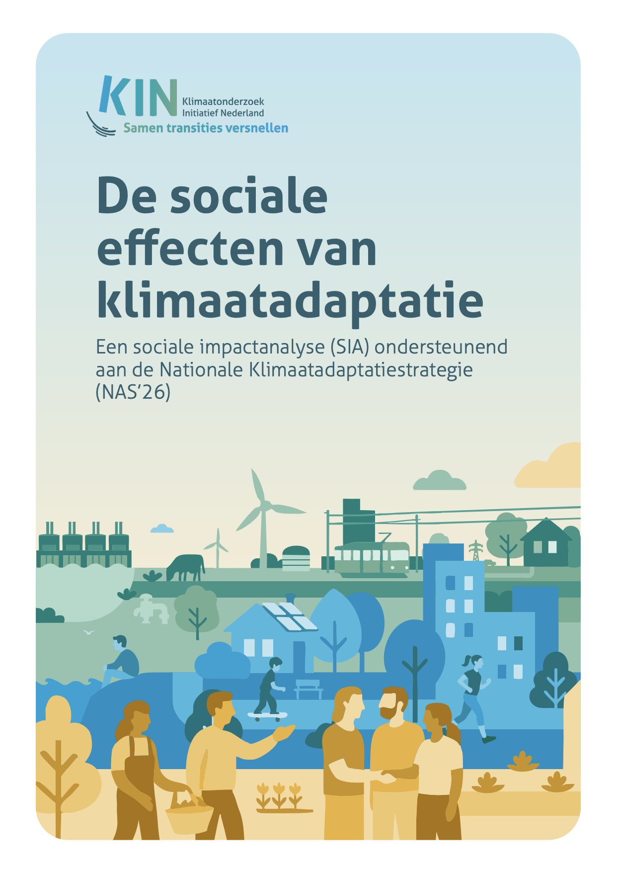 Cover of the KIN report on the social effects of climate adaptation